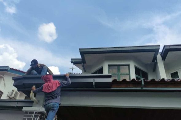 roof gutter installation